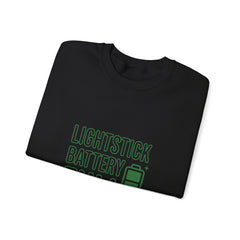 Lightstick Battery Full Crewneck Sweatshirt | K-pop Stan Slang, Bias Energy