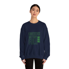 Lightstick Battery Full Crewneck Sweatshirt | K-pop Stan Slang, Bias Energy