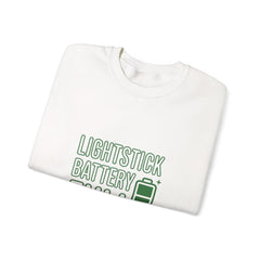 Lightstick Battery Full Crewneck Sweatshirt | K-pop Stan Slang, Bias Energy