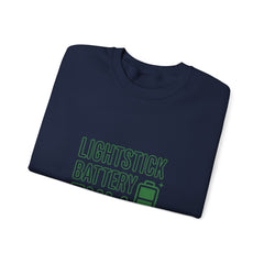 Lightstick Battery Full Crewneck Sweatshirt | K-pop Stan Slang, Bias Energy