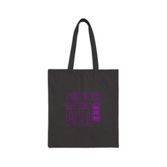 Lightstick Battery Full Tote | K-pop Stan Slang Canvas Tote
