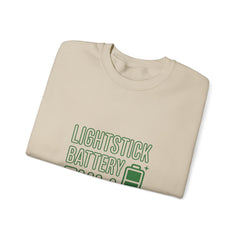 Lightstick Battery Full Crewneck Sweatshirt | K-pop Stan Slang, Bias Energy