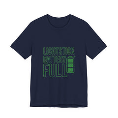 Lightstick Battery Full Tee | K-Pop Stan Slang, Bias Energy