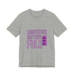 Lightstick Battery Full Tee | K-pop Stan Slang Shirt, Aegyo Bias-Wrecker Vibe