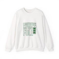 Lightstick Battery Full Crewneck Sweatshirt | K-pop Stan Slang, Bias Energy