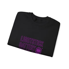 Lightstick Battery Full Sweatshirt | K-Pop Stan Slang, Aegyo Bias-Wrecker