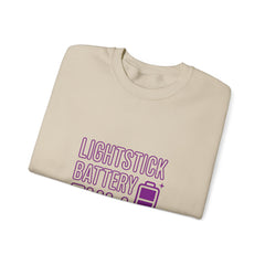 Lightstick Battery Full Sweatshirt | K-Pop Stan Slang, Aegyo Bias-Wrecker