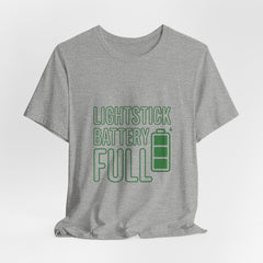 Lightstick Battery Full Tee | K-Pop Stan Slang, Bias Energy