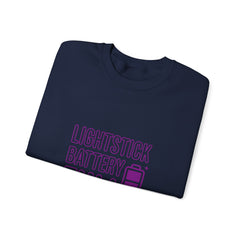 Lightstick Battery Full Sweatshirt | K-Pop Stan Slang, Aegyo Bias-Wrecker