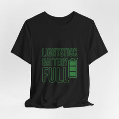 Lightstick Battery Full Tee | K-Pop Stan Slang, Bias Energy