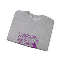 Lightstick Battery Full Sweatshirt | K-Pop Stan Slang, Aegyo Bias-Wrecker
