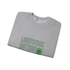 Lightstick Battery Full Crewneck Sweatshirt | K-pop Stan Slang, Bias Energy