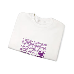 Lightstick Battery Full Sweatshirt | K-Pop Stan Slang, Aegyo Bias-Wrecker