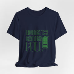Lightstick Battery Full Tee | K-Pop Stan Slang, Bias Energy