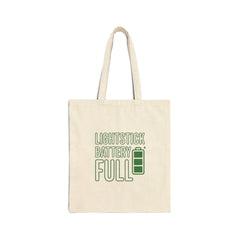 Lightstick Battery Full Tote | K-Pop Fan Slang, Stan Culture Canvas