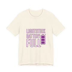 Lightstick Battery Full Tee | K-pop Stan Slang Shirt, Aegyo Bias-Wrecker Vibe