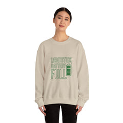 Lightstick Battery Full Crewneck Sweatshirt | K-pop Stan Slang, Bias Energy
