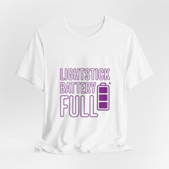 Lightstick Battery Full Tee | K-pop Stan Slang Shirt, Aegyo Bias-Wrecker Vibe