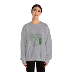 Lightstick Battery Full Crewneck Sweatshirt | K-pop Stan Slang, Bias Energy