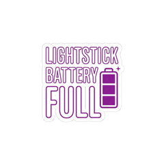 Lightstick Battery Full Sticker | K-Pop Stan Slang, Selca Energy