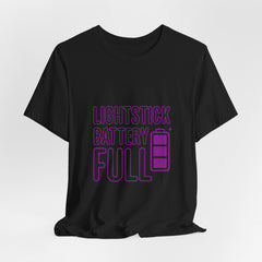 Lightstick Battery Full Tee | K-pop Stan Slang Shirt, Aegyo Bias-Wrecker Vibe