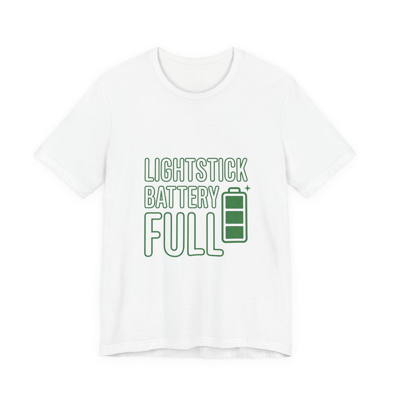 Lightstick Battery Full Tee | K-Pop Stan Slang, Bias Energy