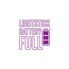 Lightstick Battery Full Sticker | K-Pop Stan Slang, Selca Energy