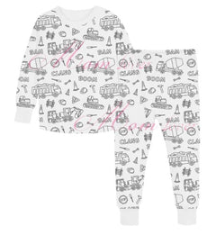 Hand-painted Graffiti Pajamas Suit
